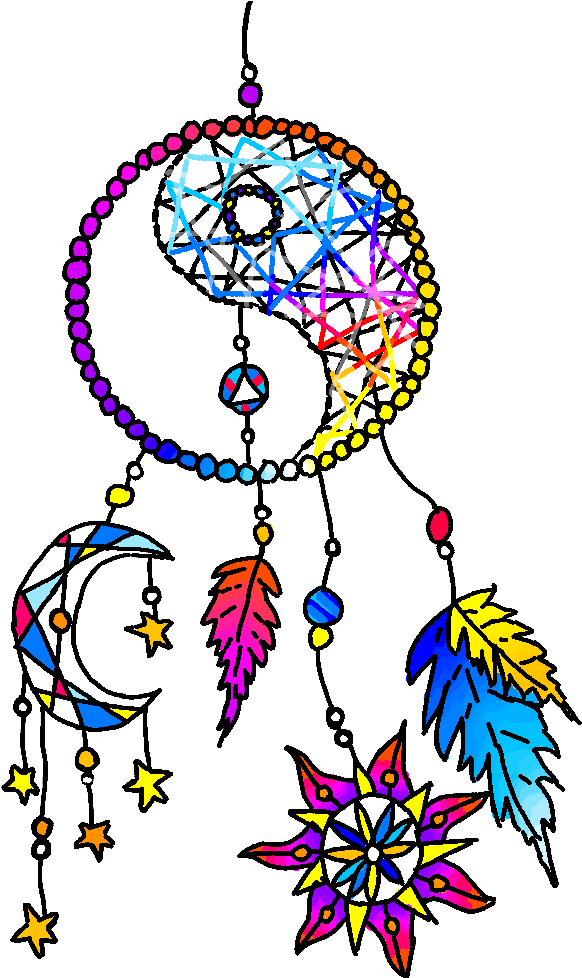 Drawing Rainbow Dreamcatcher (640x1136), Png Download