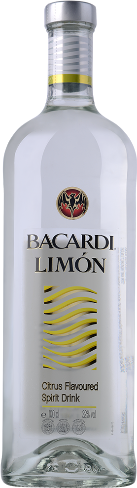 Bacardi Lemon Rum 1l (652x1060), Png Download