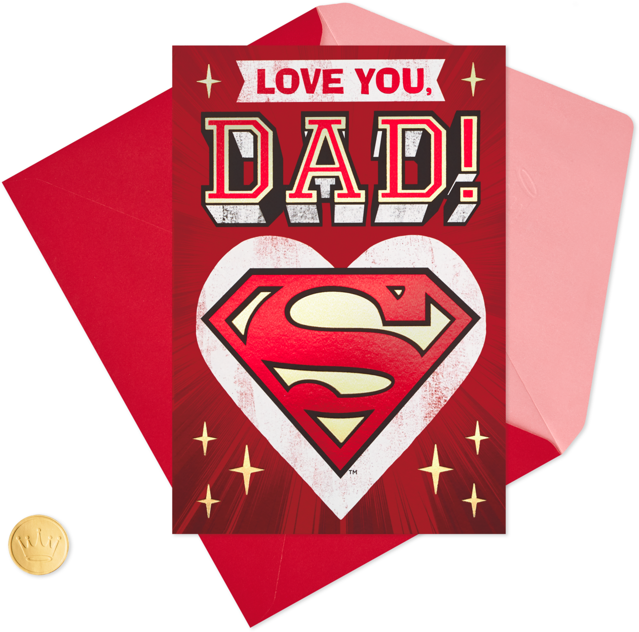 Dc Comics™ Superman™ Family Hero Valentine's Day Card (1470x1470), Png Download