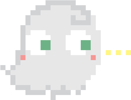 Kawaii Pixel Ghost Stickers Messages Sticker-11 (618x618), Png Download