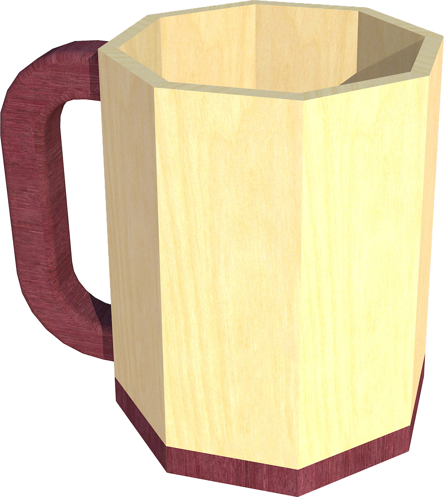 Maple And Purpleheart Mug (1553x1740), Png Download