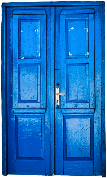 Door, Old, Blue, Blue Door, Old Door, House Entrance (458x720), Png Download