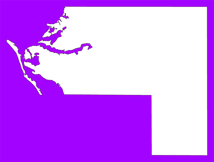 A Plain Frame Map Of Manatee (700x532), Png Download