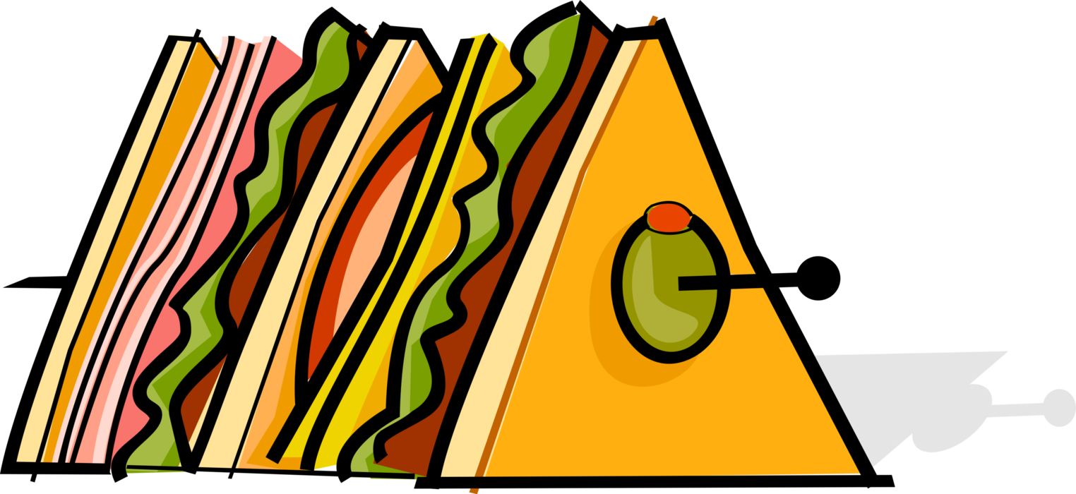 Vector Illustration Of Hors D'oeuvres Canapé Starter (1524x700), Png Download