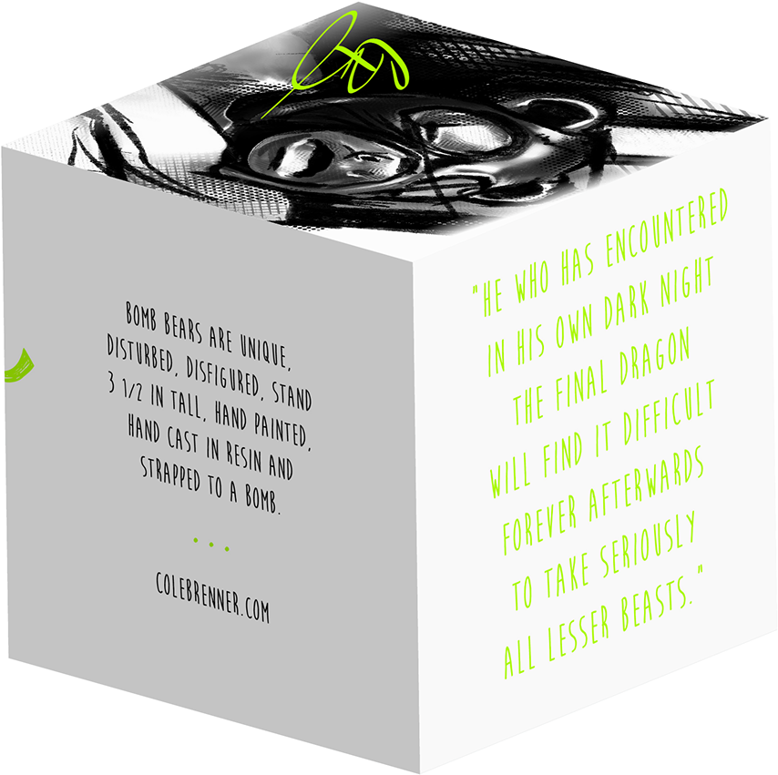 My Bomb To Bear Hand Poured & Painted Resin Toy Series (1200x1038), Png Download