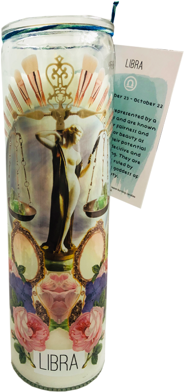 Astrology Candle - "libra" (800x800), Png Download