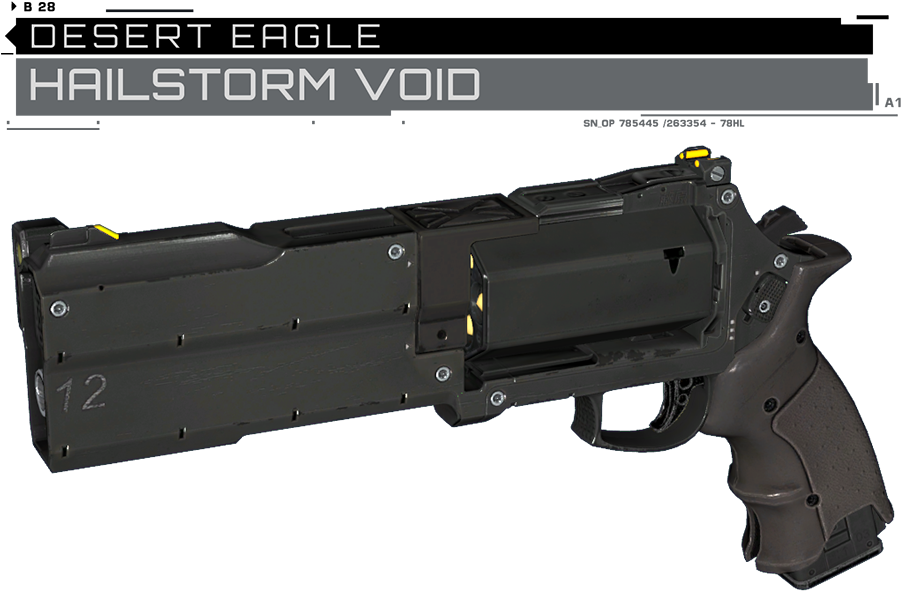 Replaces Desert Eagle With Hailstorm From Call Of Duty (900x610), Png Download