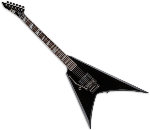 Esp Ltd Alexi-200 Left Hand Guitar In Black Finish (600x750), Png Download