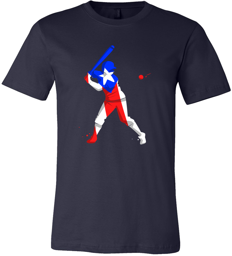 Colorful Baseball Flag Puerto Rico Tshirt Design (1000x1000), Png Download