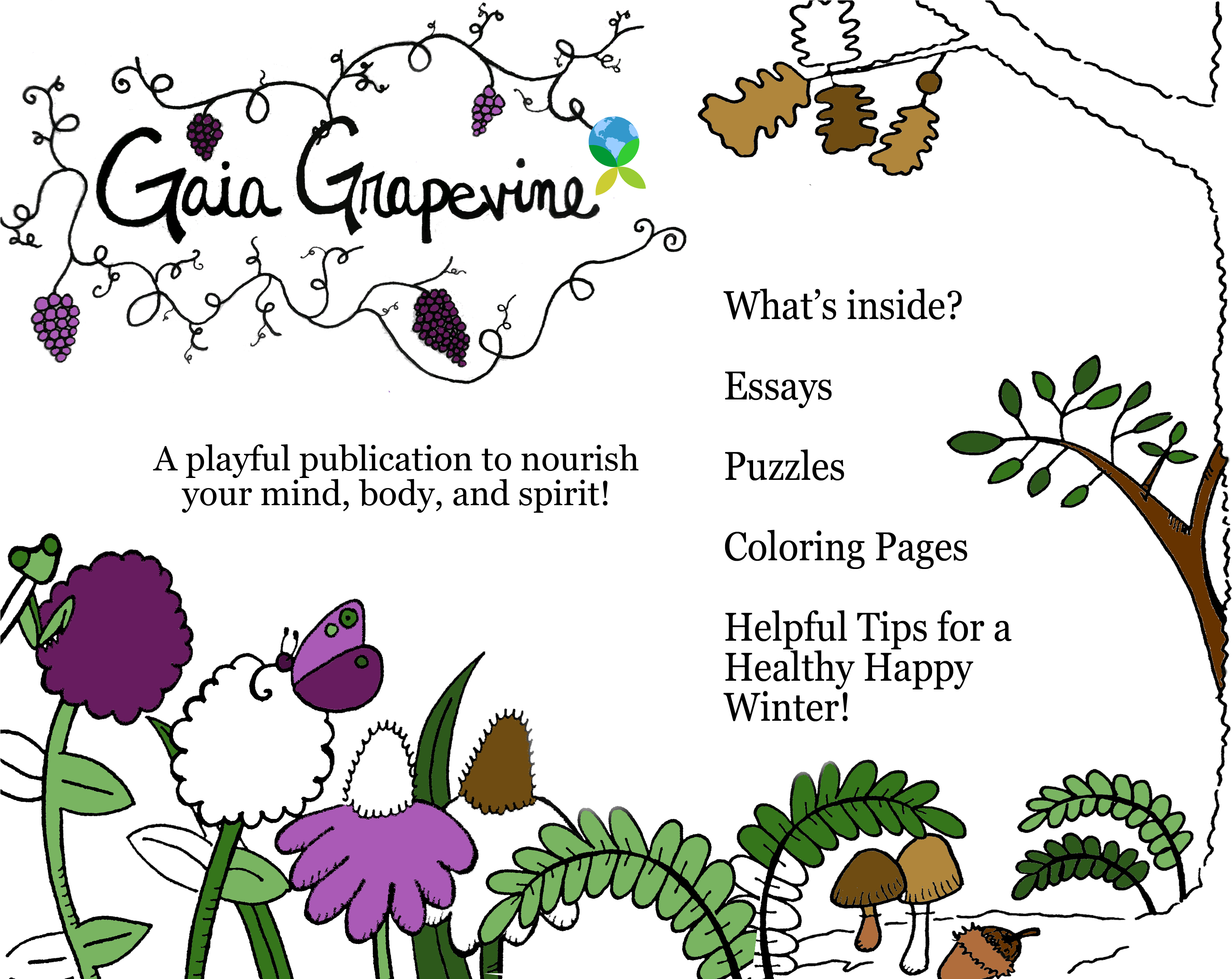 Gaia Grapevine (3354x2592), Png Download