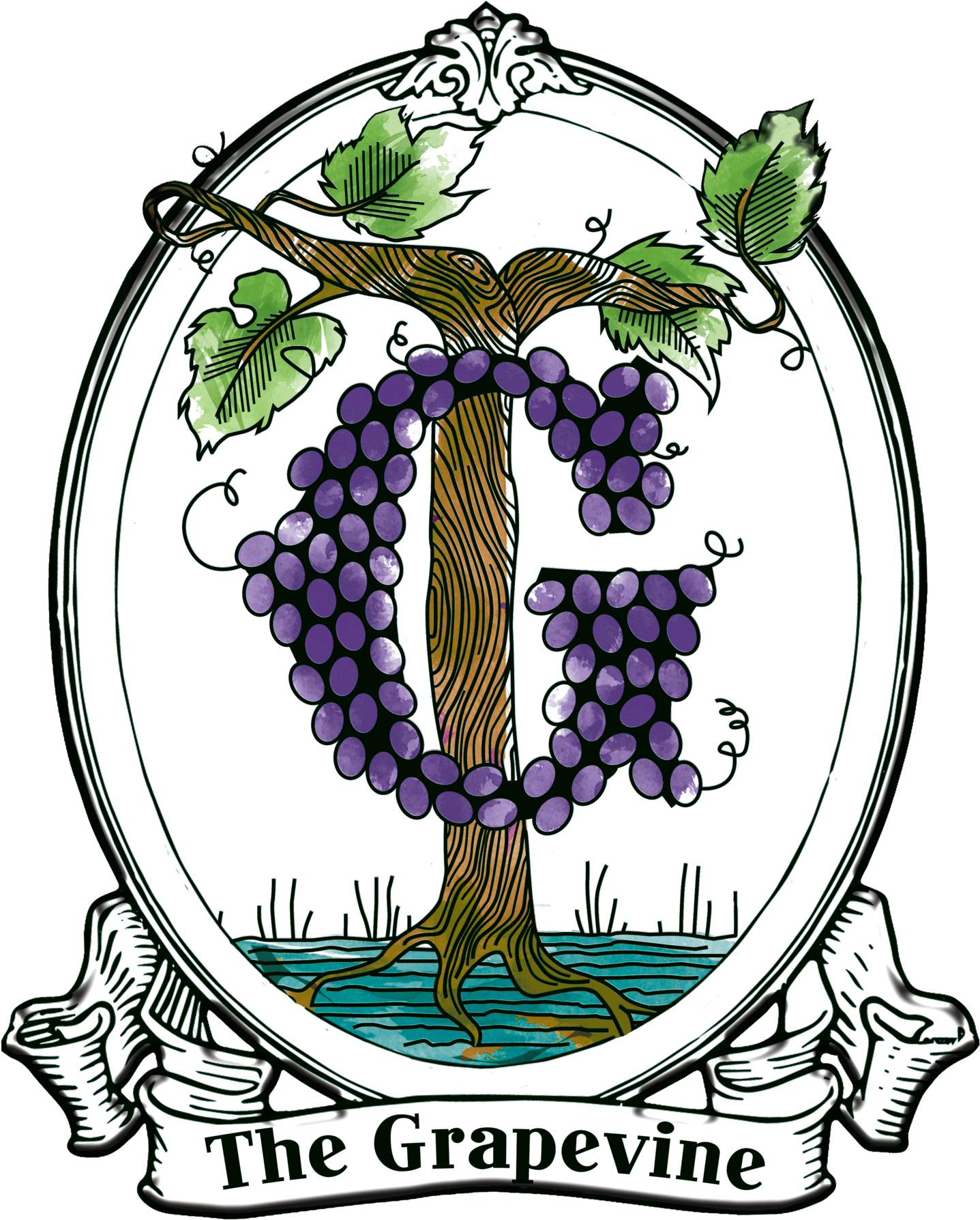 Grapevine Clipart Scroll (1500x1849), Png Download