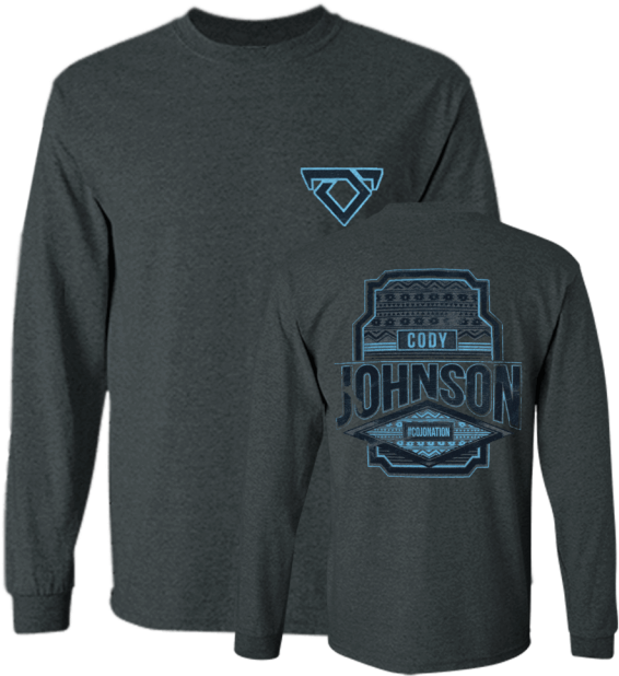 Cody Johnson Long Sleeve Dark Grey (640x640), Png Download