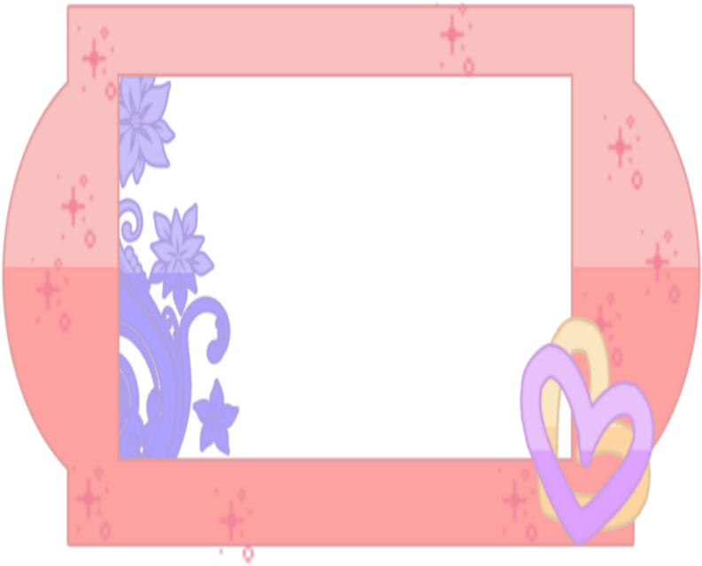 Kawaii Pink Hearts Frames Border Borders (1024x1024), Png Download