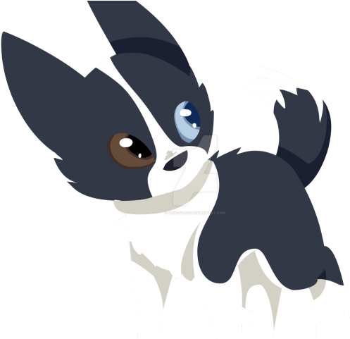 Border Collie Clipart Kawaii (640x480), Png Download