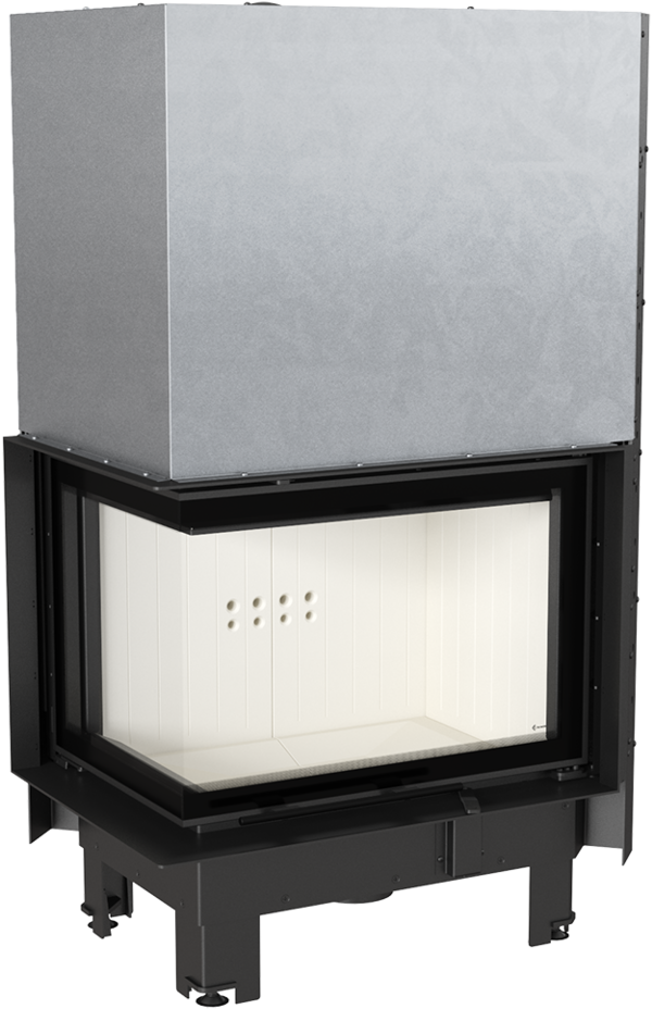 Fireplace Mbz 13 Left Bs Guillotine Bent Glass (960x960), Png Download