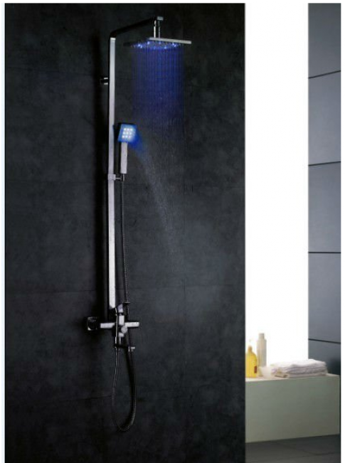 Led Shower Head Set (650x650), Png Download