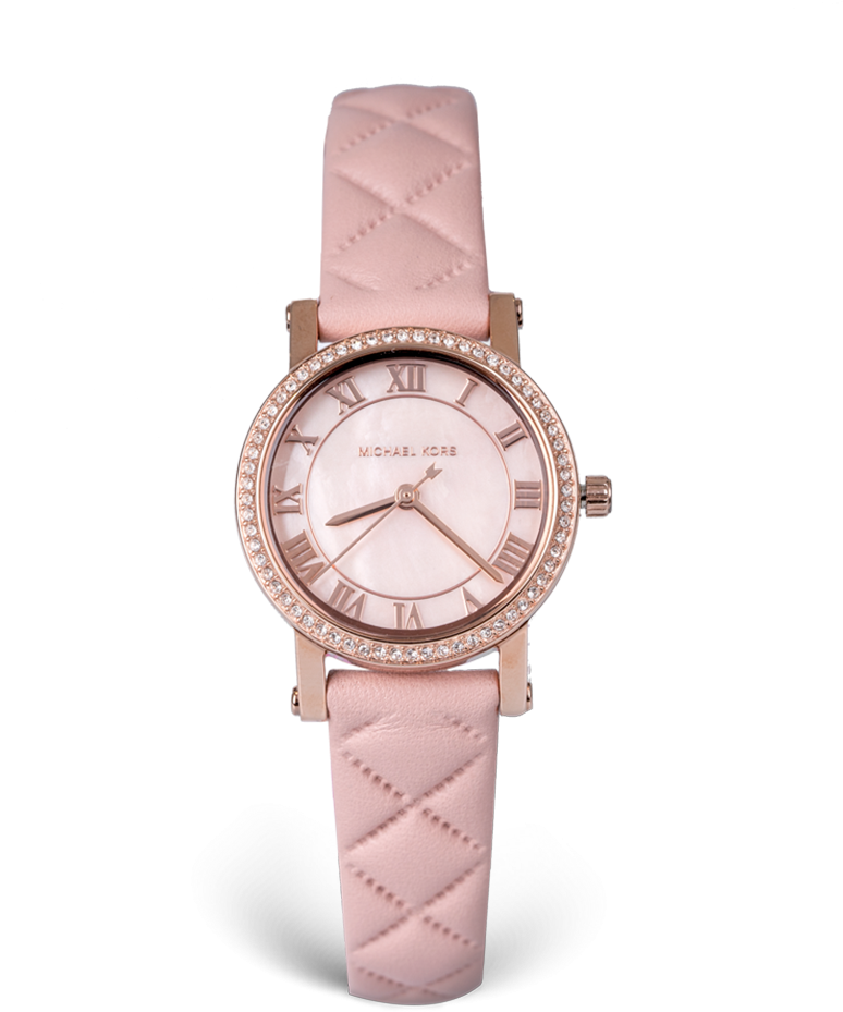 Đồng Hồ Thời Trang Nữ Dây Da Chống Nước Michael Kors (1000x1000), Png Download