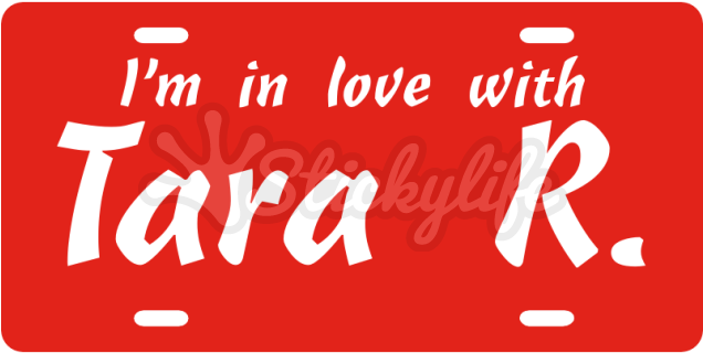 In Love With License Plate (940x587), Png Download