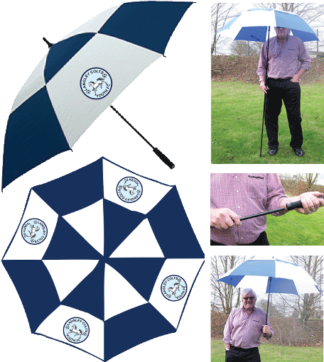 Langley Colts Umbrella With 4x Logos (500x750), Png Download