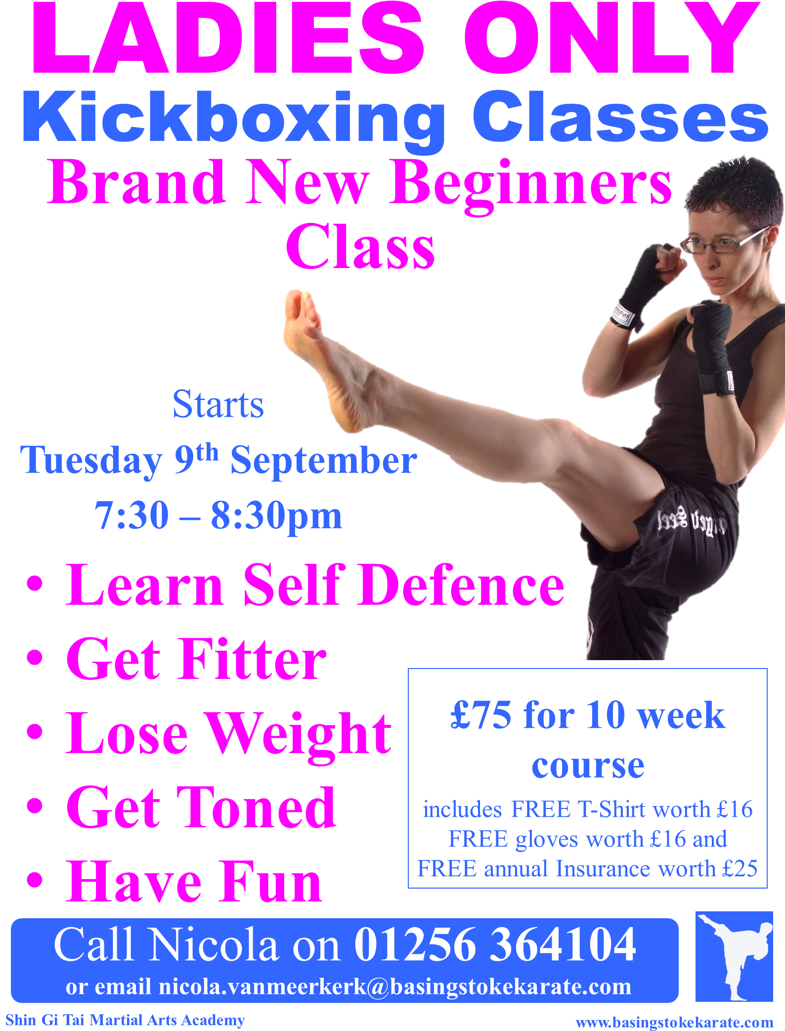 Self Protection Basingstoke, Ladies Only Kickboxing (1727x2207), Png Download