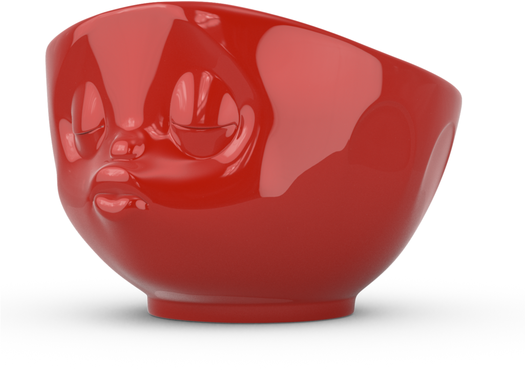 Red Kissing Face Bowl (1024x1024), Png Download