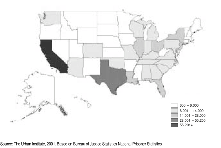Number Of Releases From Prison, By State, (850x584), Png Download