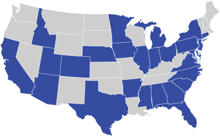Map Displays States Where Current Datascience@smu Students (720x455), Png Download