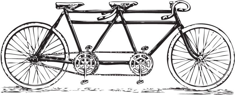 Free Png Download Vintage Tandem Bicycle Png Images (850x454), Png Download