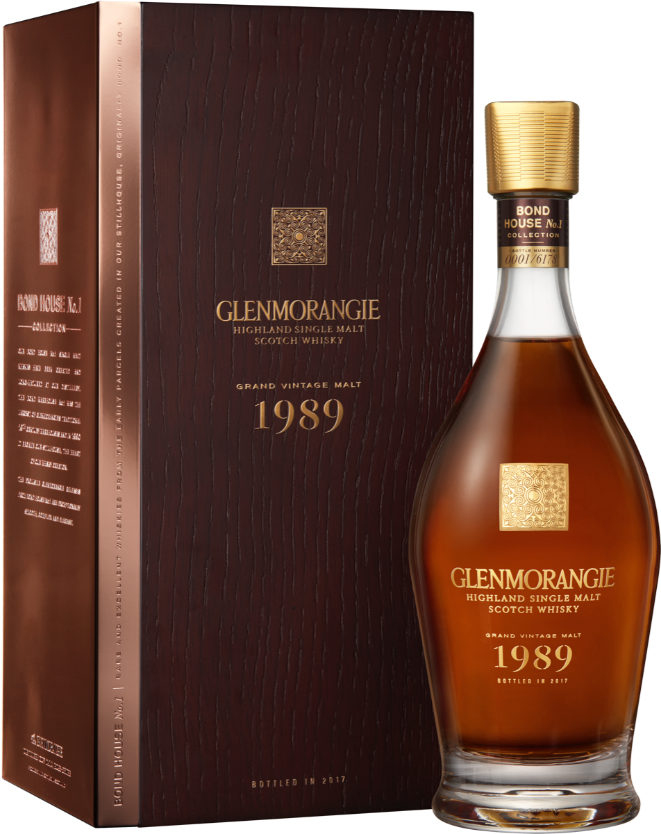 Glemorangie Grand Vintage Malt 1989 Packshot Pack Bottle (986x1200), Png Download