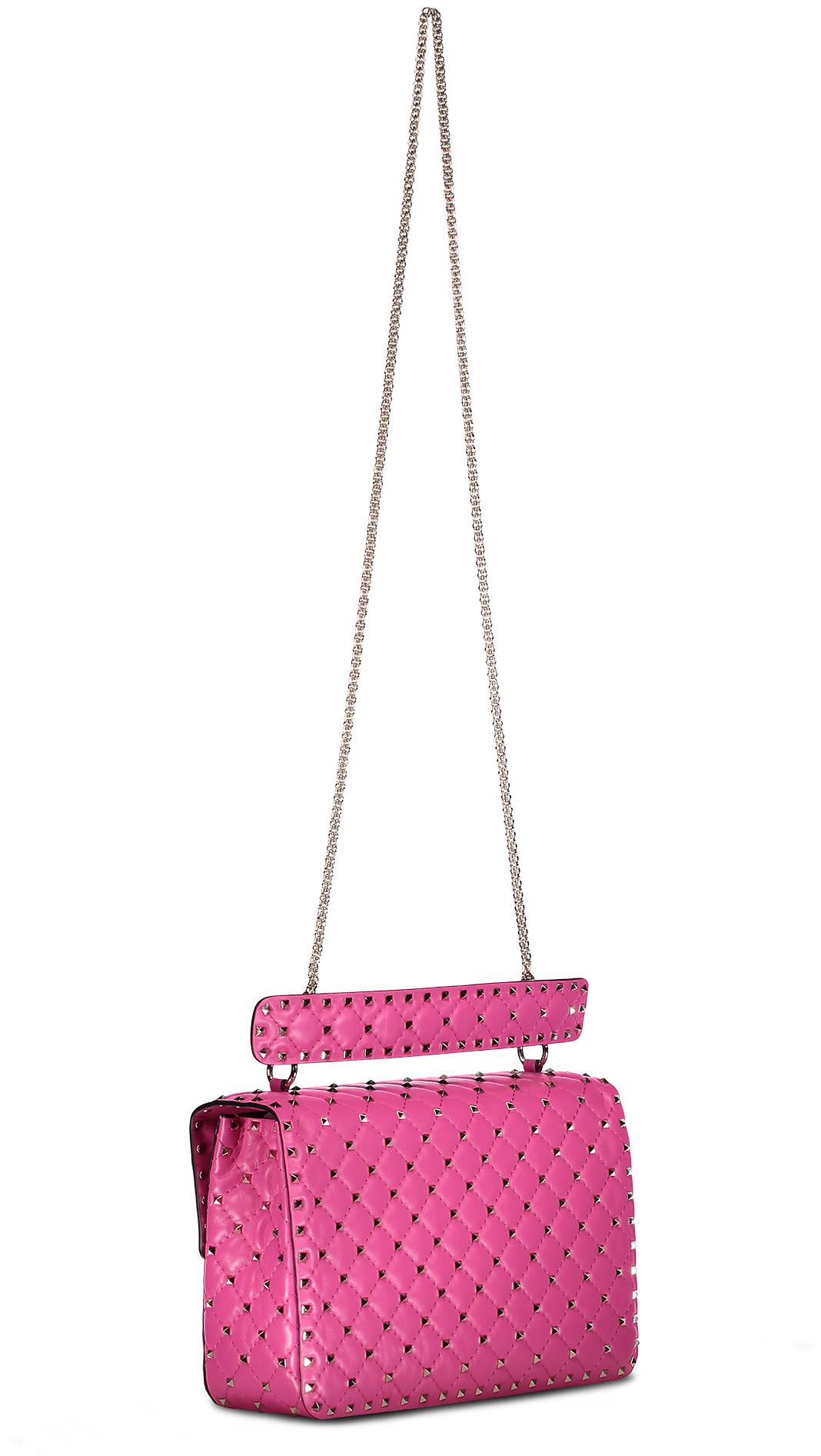 Rockstud Spike Large Shoulder Bag Pink Orchid (1280x1920), Png Download