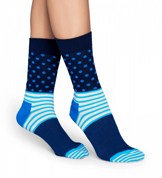 Stripes & Dots Sock (548x600), Png Download