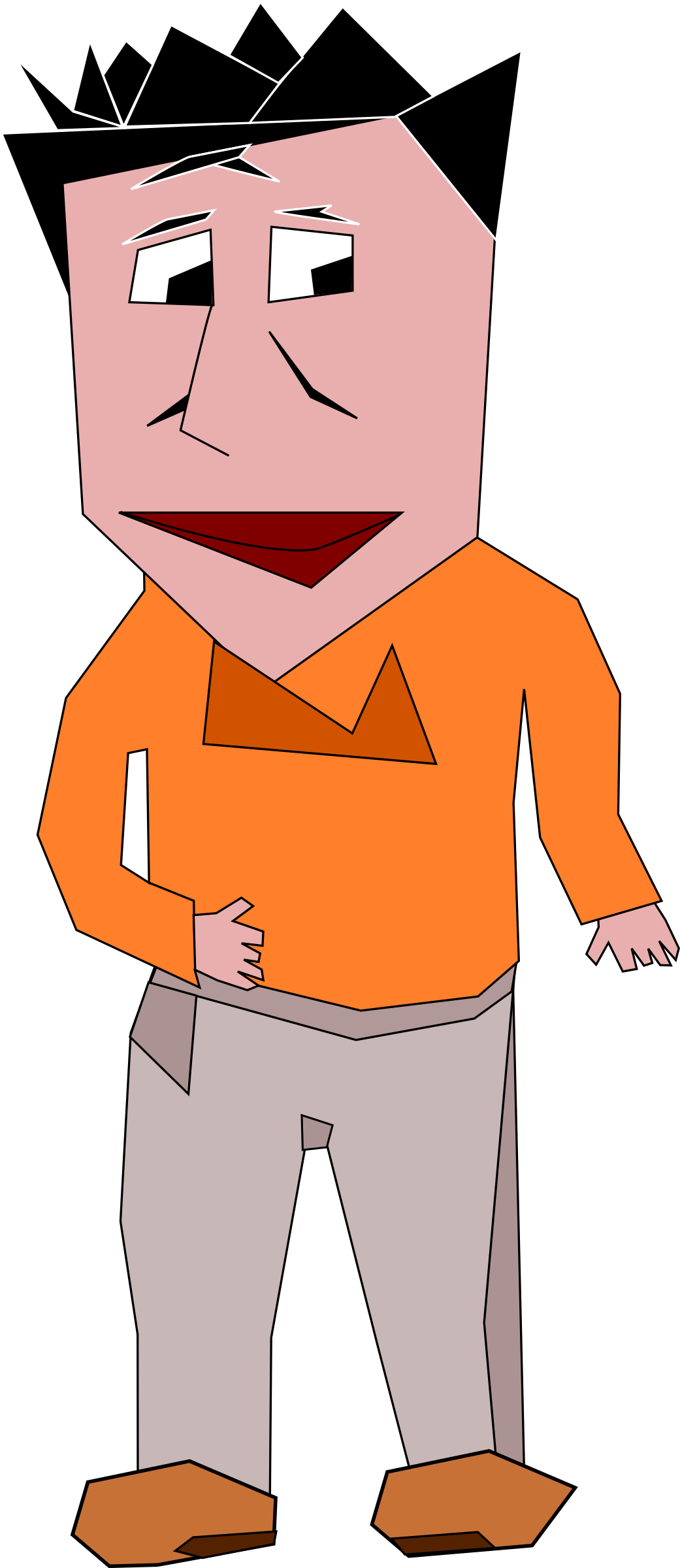 This Free Icons Png Design Of Edge Standing Man (1041x2400), Png Download