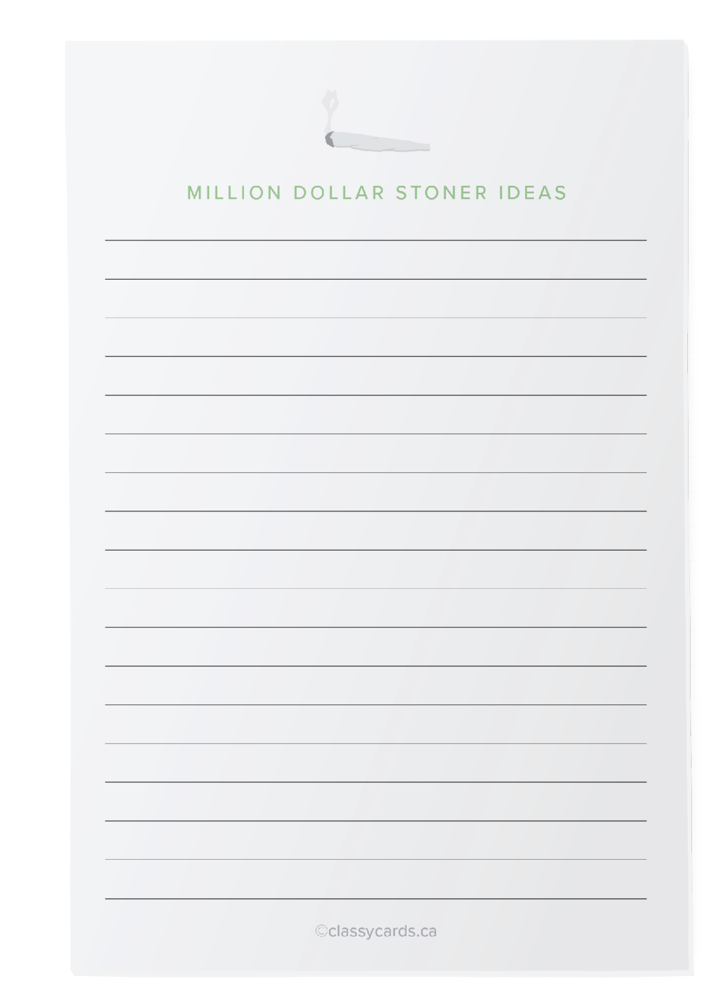 Stoner Ideas Notepad (1667x2083), Png Download