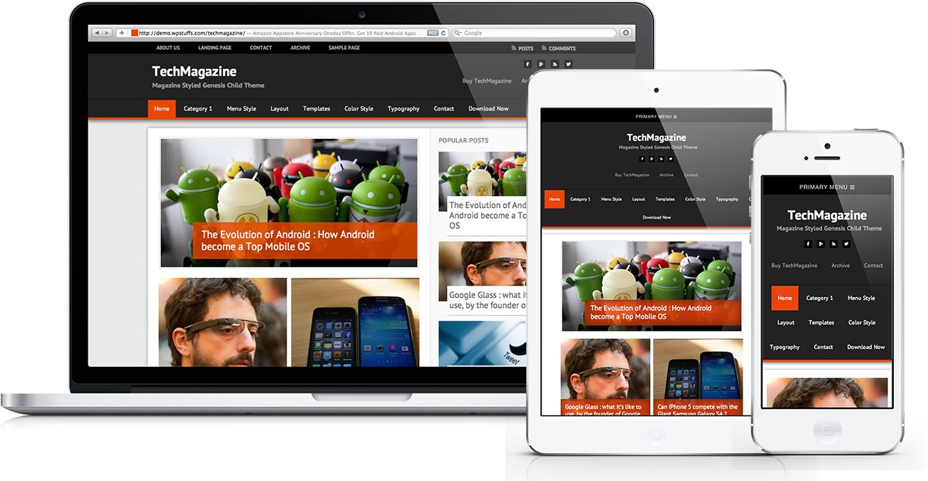 Techmagazine-mockup (1364x784), Png Download