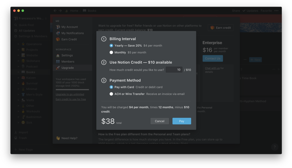 Notion Paid Plan (1000x580), Png Download