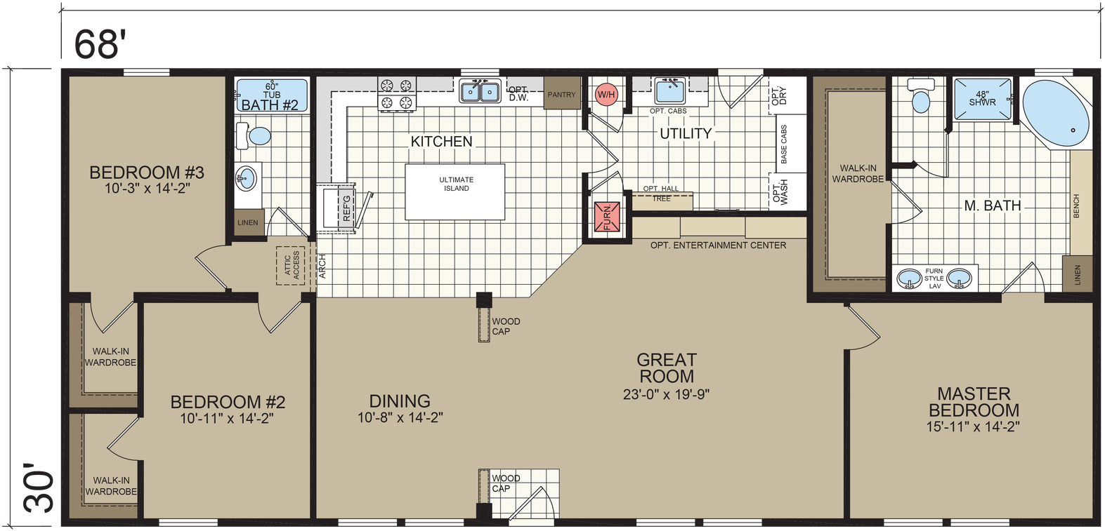 Barclay 6809 Built By Dutch Housing In Topeka, In (1600x855), Png Download