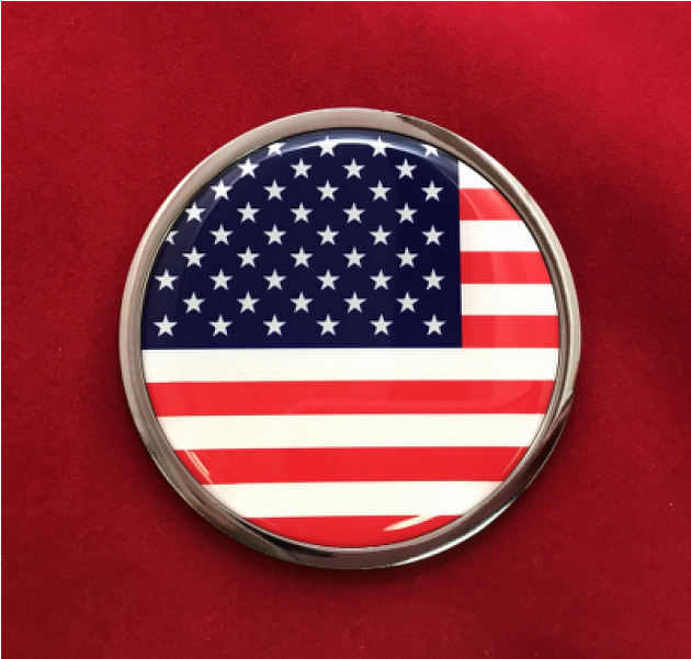 American Flag 3d Domed Emblem (800x600), Png Download