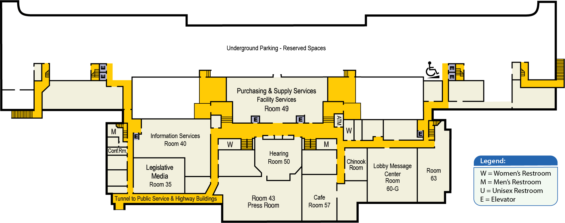 Capitol Ground Floor Plan (1958x772), Png Download