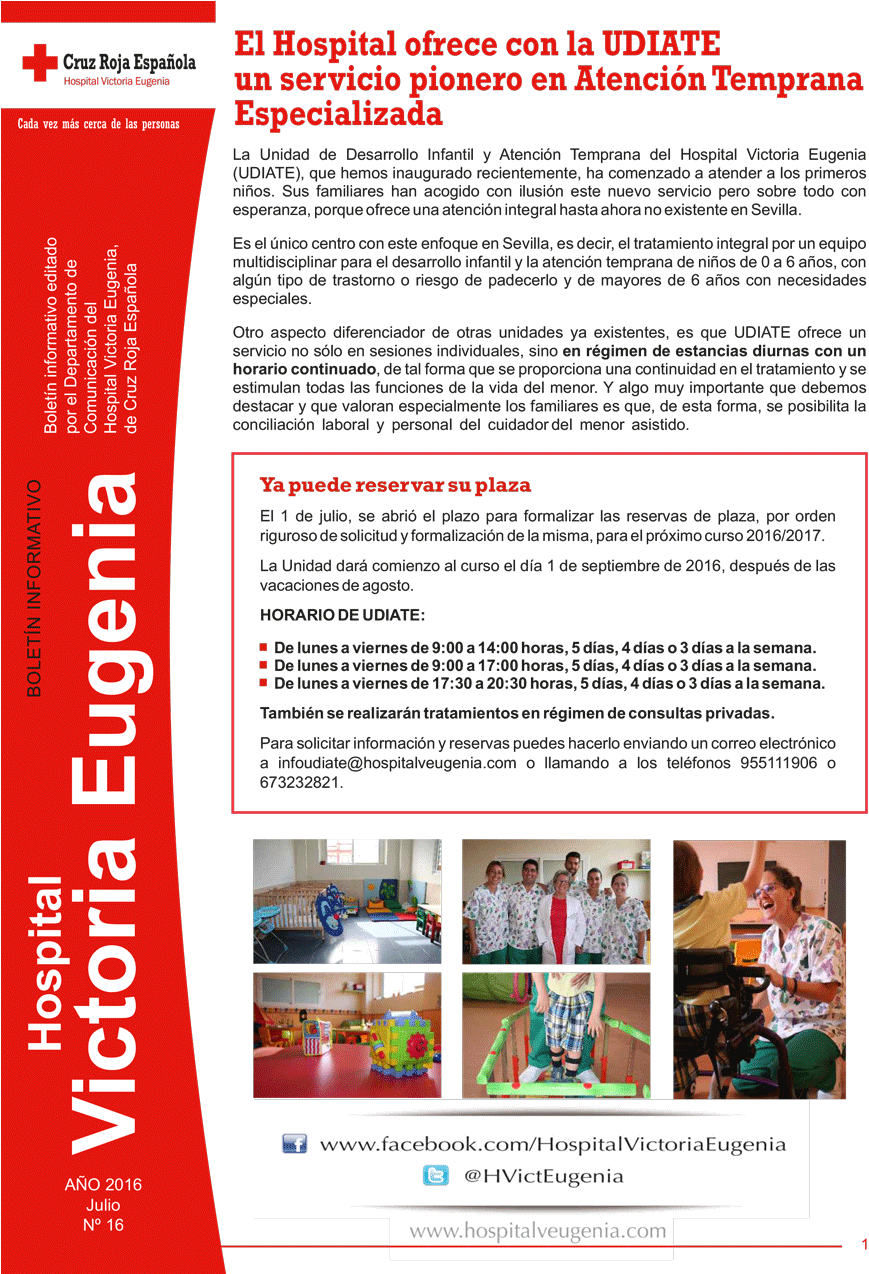 Portada Boletin 16 Julio 2016 Hospital Cruz Roja Sevilla (900x1273), Png Download