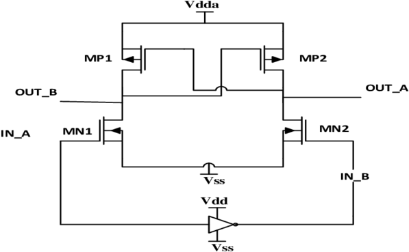 The Circuit Diagram Of The Level Shifter Circuit (850x397), Png Download