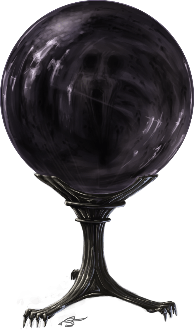 Necromancer's Shadow Orb (663x1129), Png Download