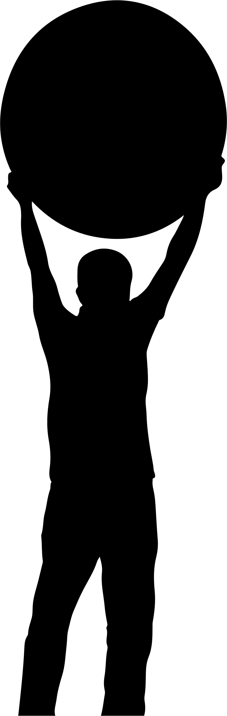 This Free Icons Png Design Of Man Holding Up Orb (744x2340), Png Download