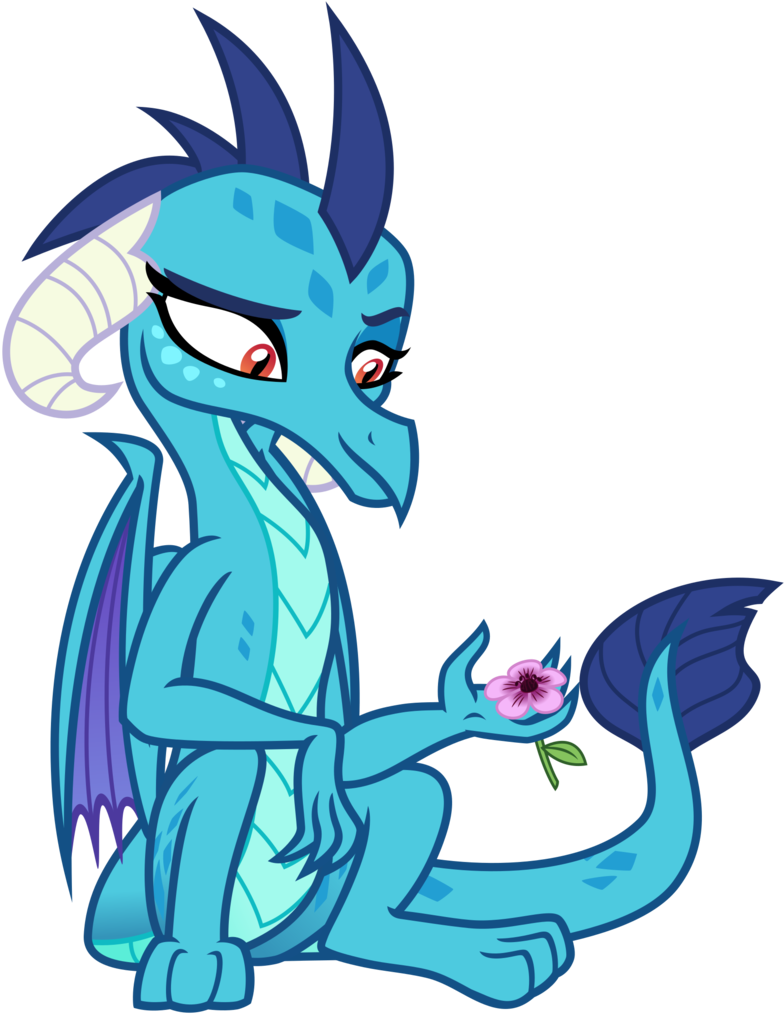 Cheezedoodle96, Dragon, Female, Flower, Princess Ember, (784x1014), Png Download