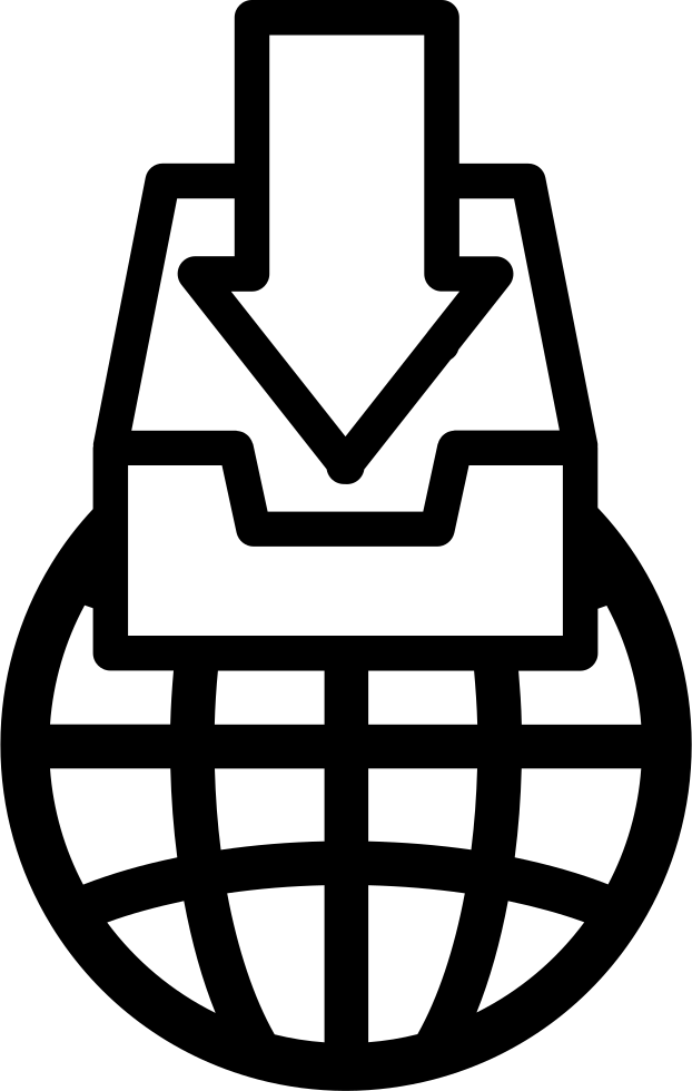 World Grid Outline With Drive And Arrow Comments (622x980), Png Download