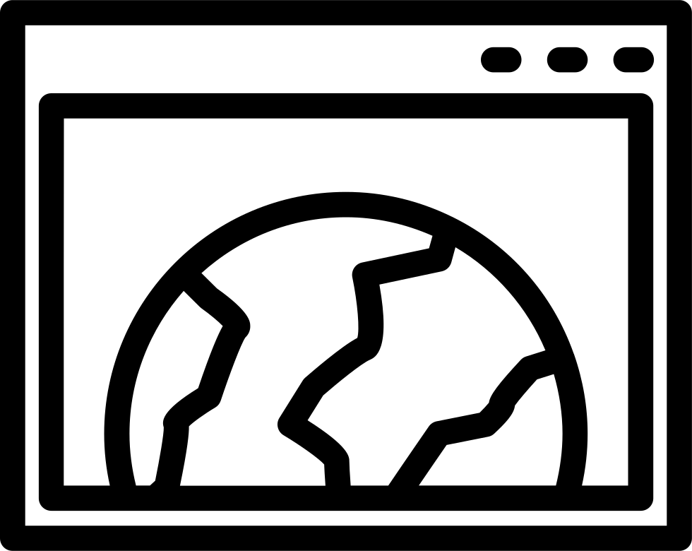 World Browser Outline Symbol In A Circle Comments (980x780), Png Download