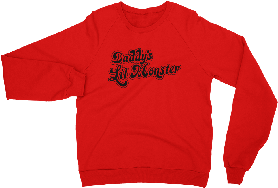 Daddy's Lil Monster Sweatshirt Harley Quinn Suicide (1000x1000), Png Download