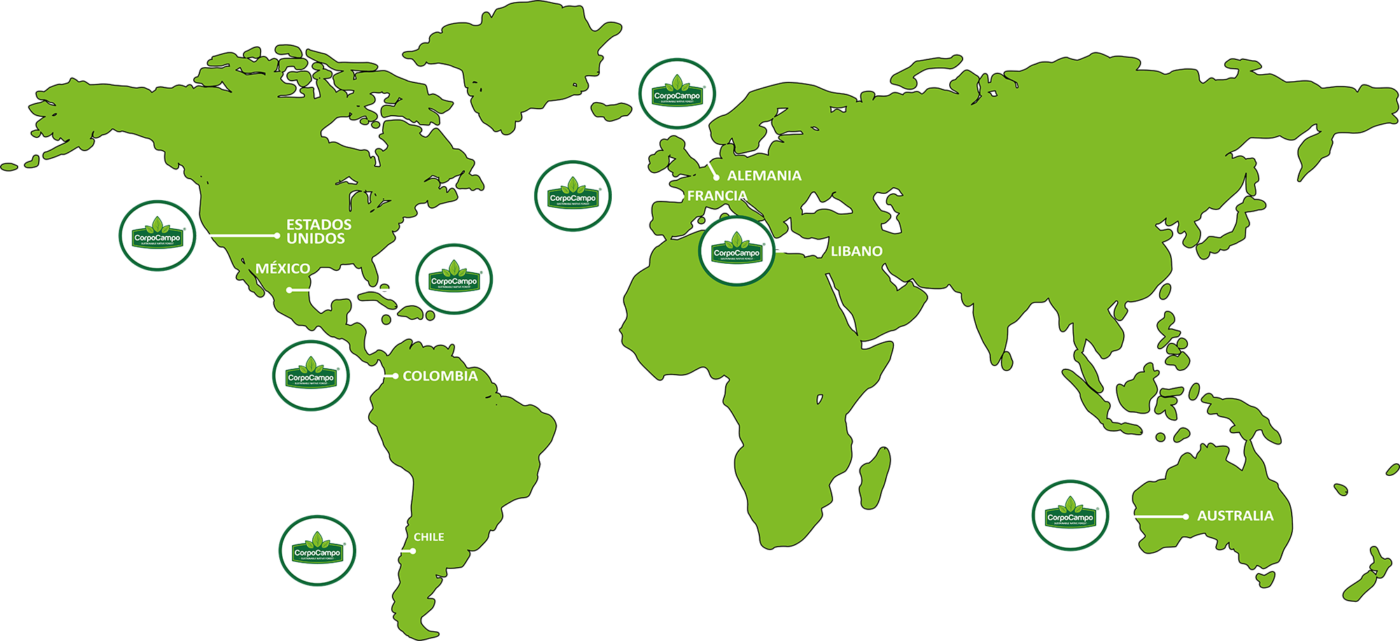 Presencia De Corpocampo En El Mundo (2000x916), Png Download