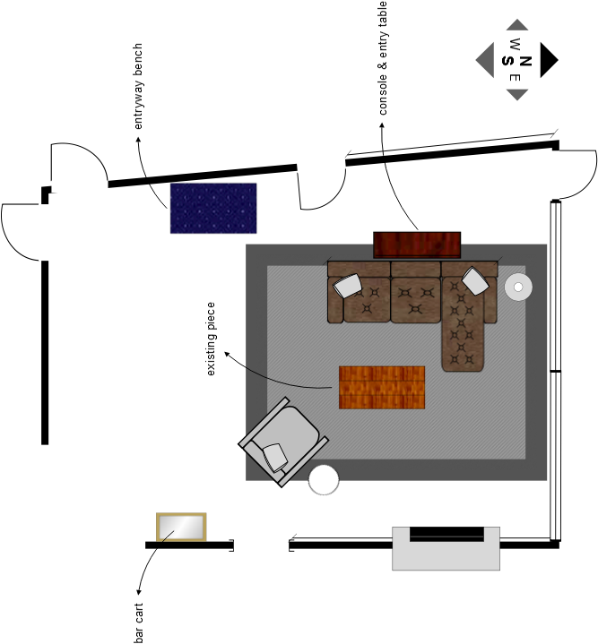 Living Room Final Floor Plan (703x751), Png Download