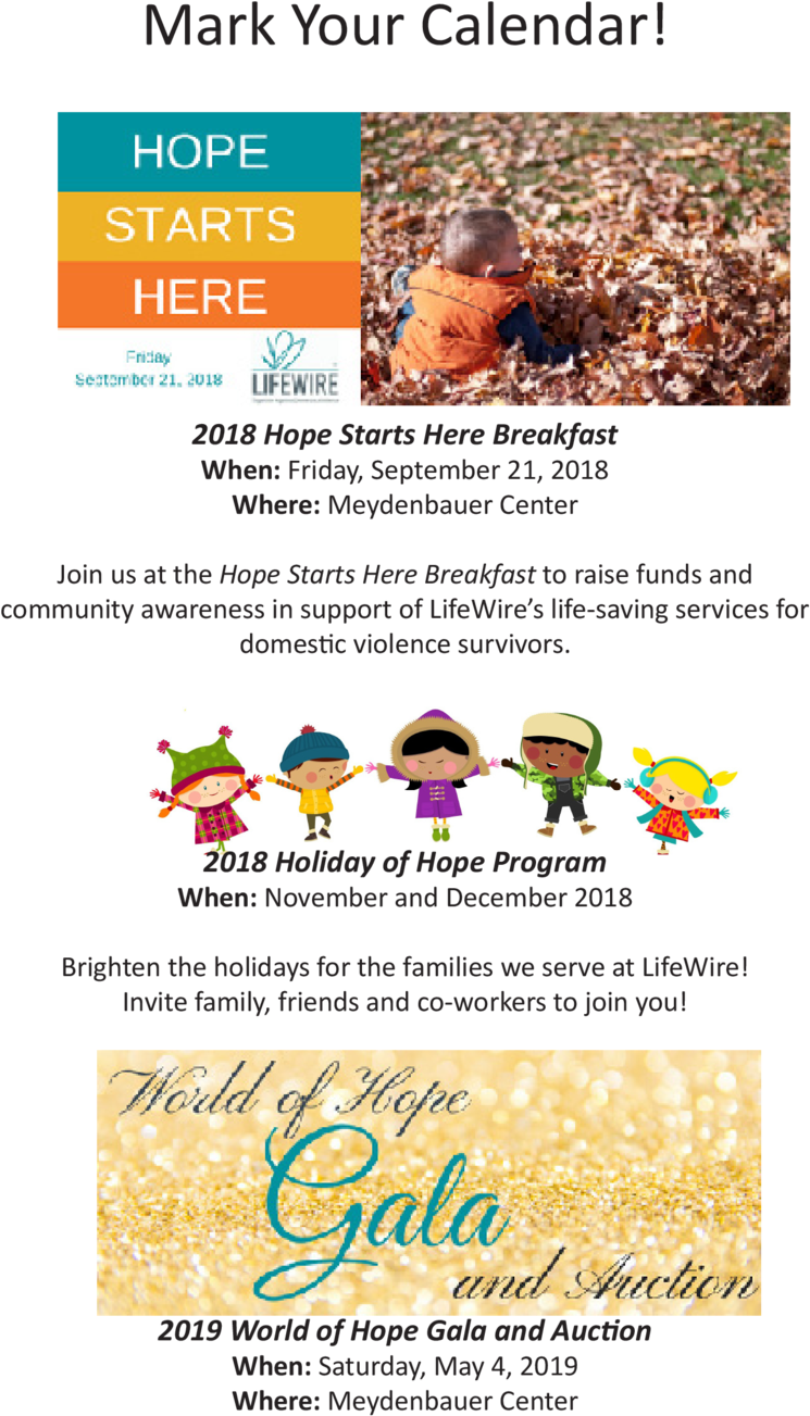 Mark Your Calendar 2018 Hope Starts Here Breakfast (960x1484), Png Download