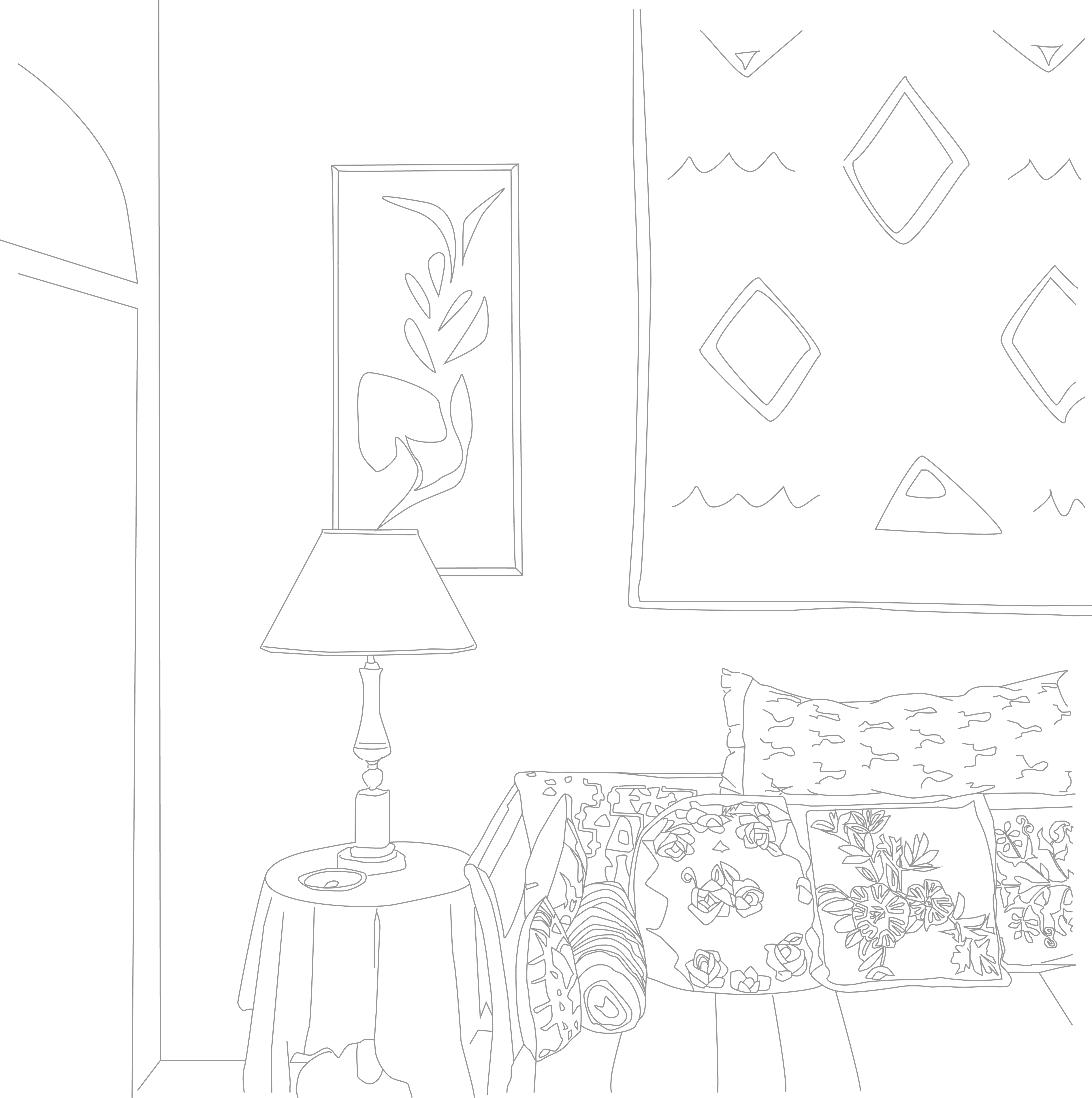 Living Room Png (3788x3810), Png Download